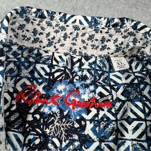 Robert Graham Pierreson Mens Sz XL Geometric Long Sleeve Classic Shirt Flip Cuff